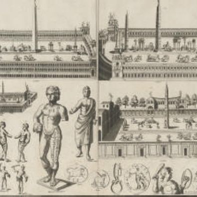 Italian School — Коллекция классических памятников, фигур и архитектуры