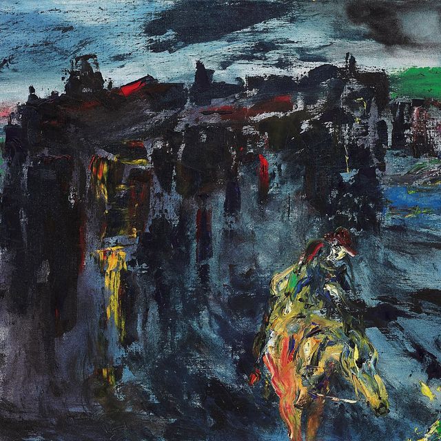 Jack Butler Yeats — Всадник въезжает в ночной город
