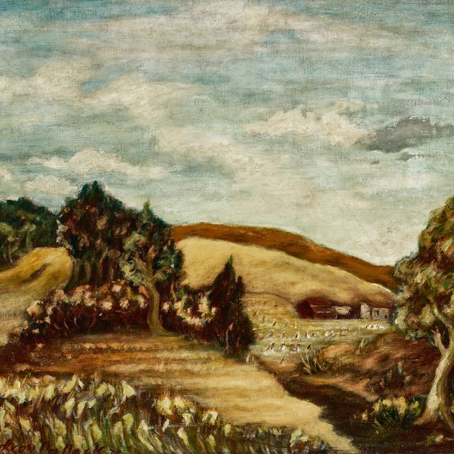 Jackson Pollock — Без названия (Пейзаж с деревом справа)