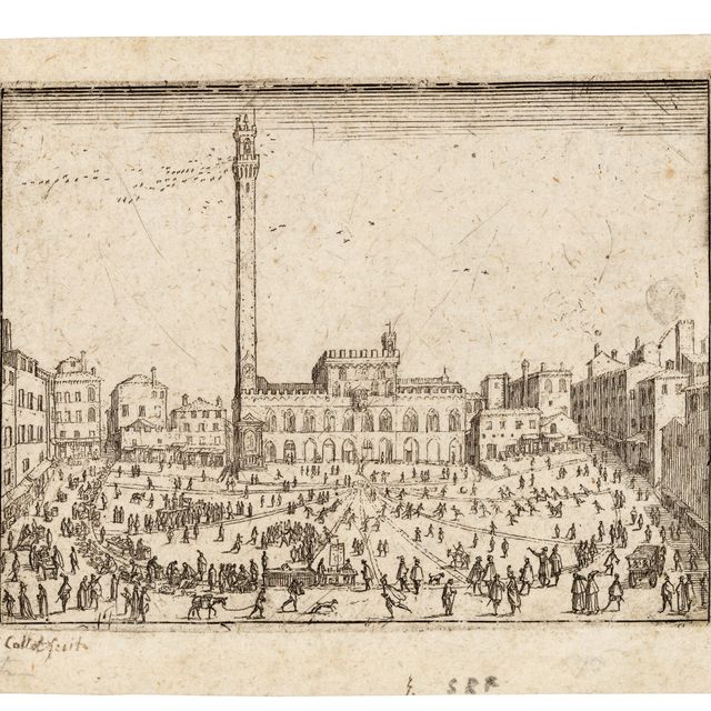 Jacques Callot — Маленькая площадь Сиены (Пьяцца дель Кампо, Сиена)