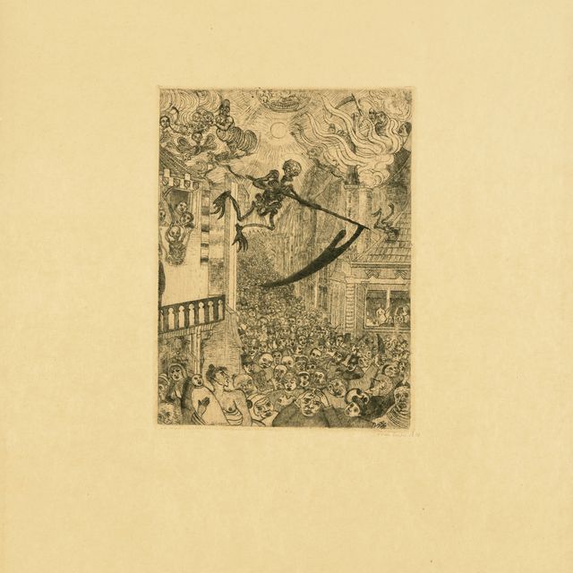 James Ensor — Смерть преследует группу людей (Смерть преследует стадо людей)