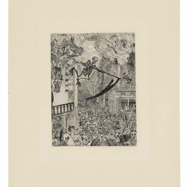 James Ensor — Смерть преследует людей по пятам (Смерть преследует стадо людей)