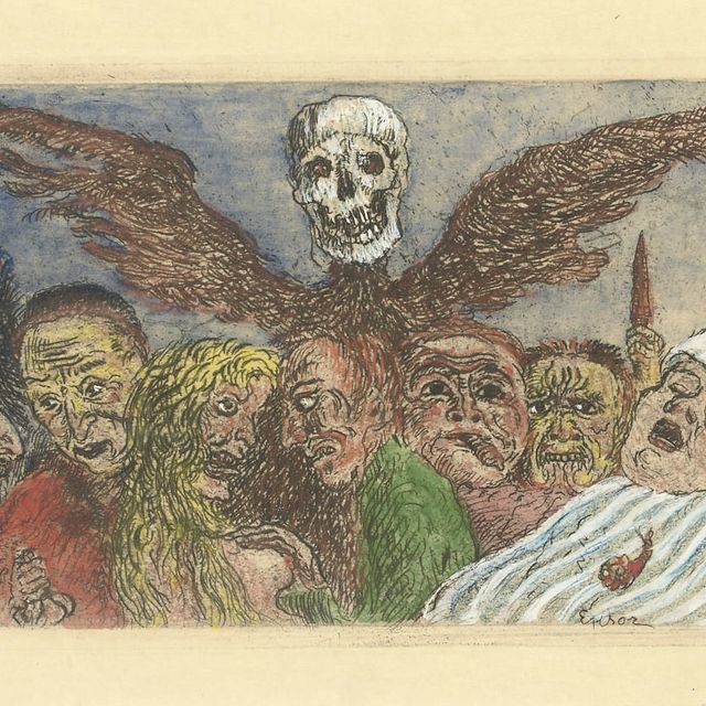 James Ensor — Капитолийские пещеры, принадлежащие Смерти, из Капитолийских пещер (D., T. 126; E. 131)