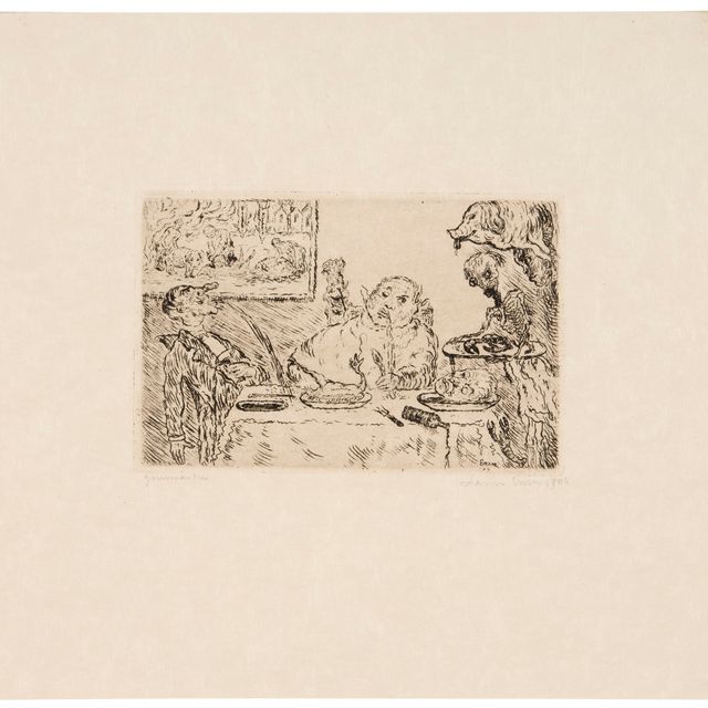 James Ensor — "Ла Гурман" ("Обжорство") из "Смертных грехов" ("Les Péchés capitaux")