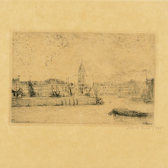 James Ensor — Улица Остенде на Востоке (вид на Остенде с восточной стороны)