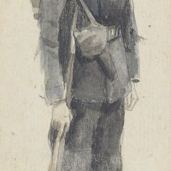 James Jacques Joseph Tissot — Солдат с винтовкой в руках (слева направо ), стоящие фигуры ( справа налево )