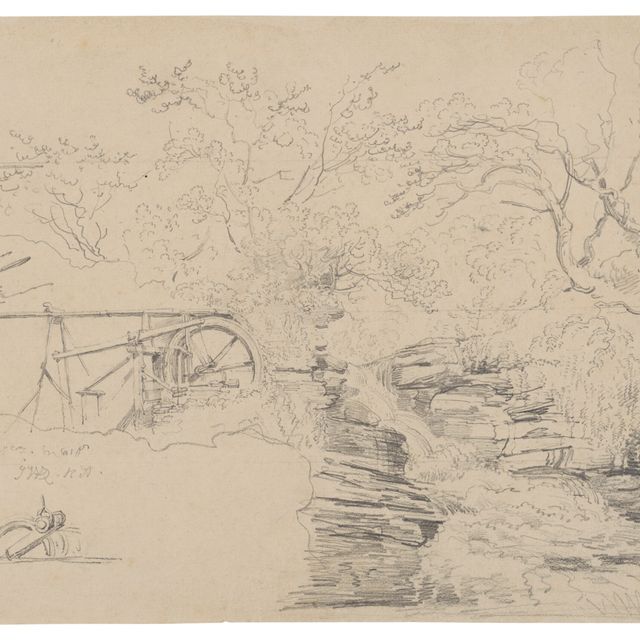 James Ward — Водопад и мельница Овершот, долина Комб, Девон