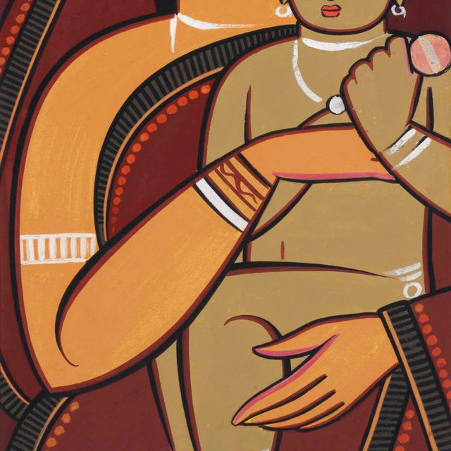 Jamini Roy — Без названия (Мать и дитя)