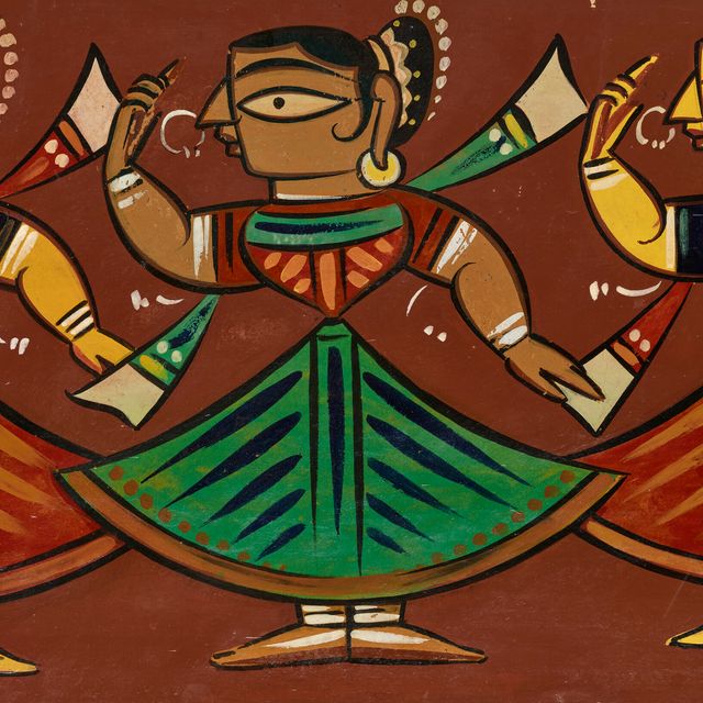 Jamini Roy — Без названия (Три женщины)