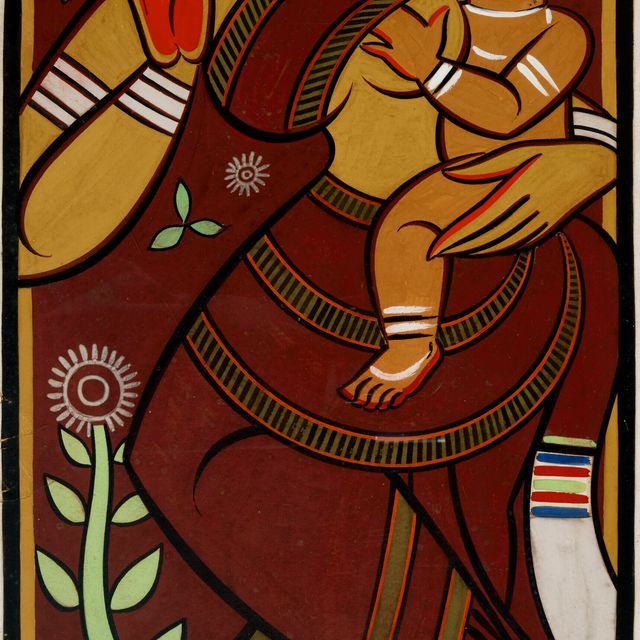 Jamini Roy — Без названия (Мать и дитя)