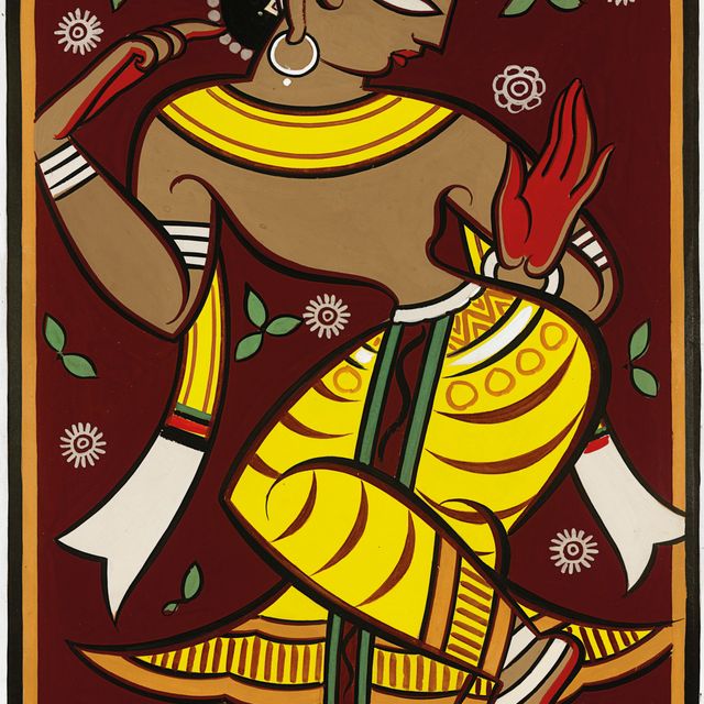 Jamini Roy — Без названия (Гопини)