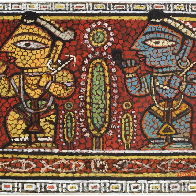 Jamini Roy — Без названия (Кришна и Баларама)