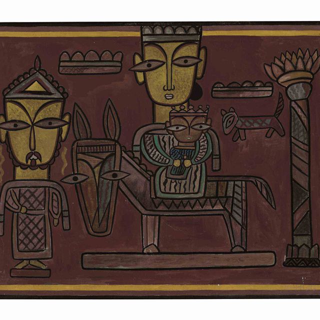 Jamini Roy — Без названия (Святое семейство)