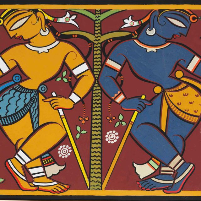 Jamini Roy — Без названия (Два танцора)