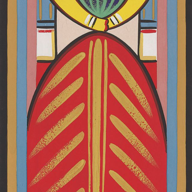 Jamini Roy — Без названия (Стоящая дама)