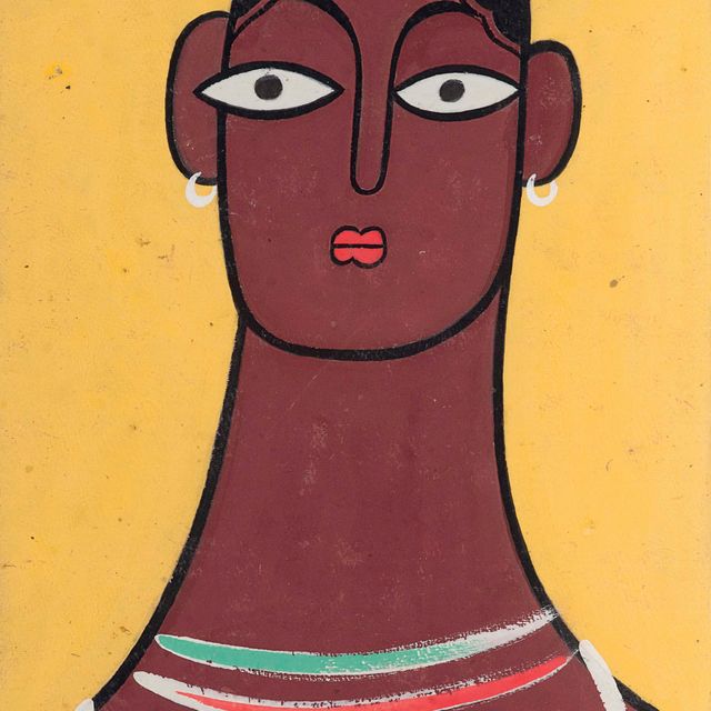 Jamini Roy — Без названия (голова женщины)