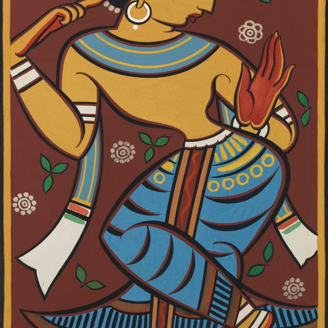 Jamini Roy — Без названия (Танцующая Гопи)