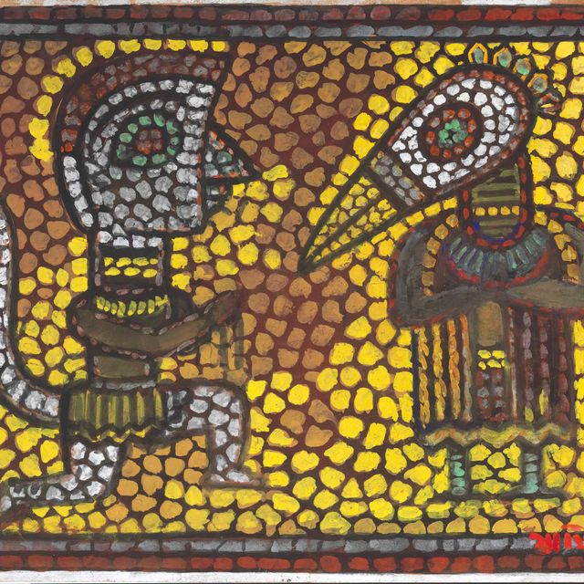 Jamini Roy — Без названия (Хануман и Джатайу)