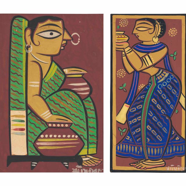 Jamini Roy — Без названия (Гопини)