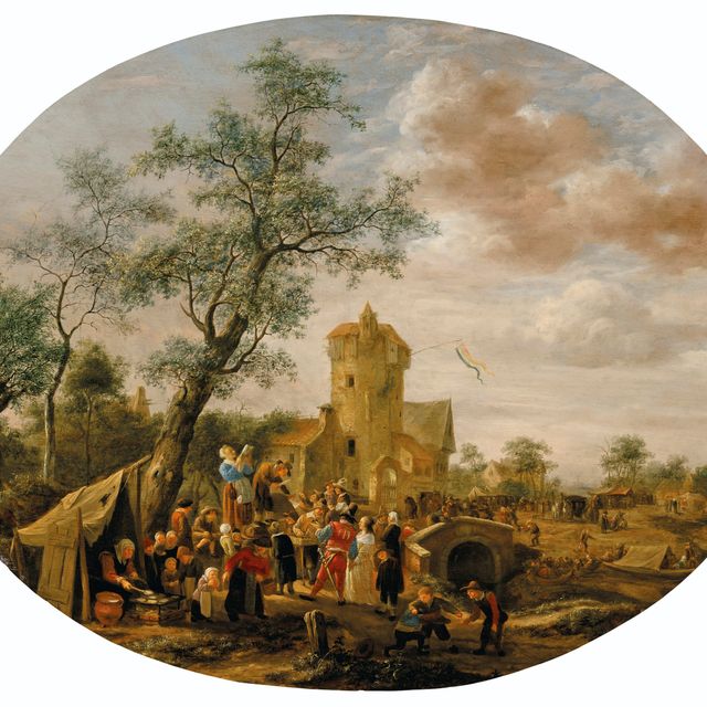 Jan Steen — Деревенская ярмарка с рекламодателем