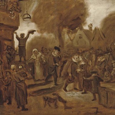 Jan Steen — Зарисовка: Крестьянская свадьба в деревне