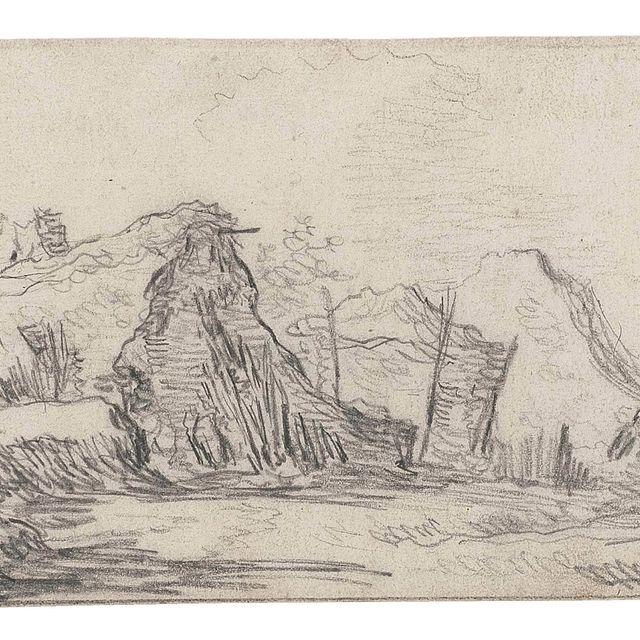 Jan van Goyen — Ряд хижин и коттеджей
