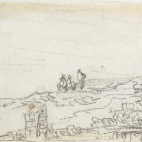 Jan van Goyen — Три фигуры на дамбе