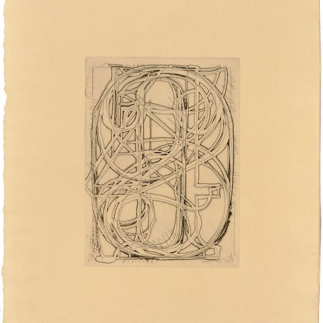 Jasper Johns — 1-я гравюра, 2-й штат, ULAE, Уэст-Айлип, Нью-Йорк, 1969 (см. ULAE 58; поля 78-79, 82-86 и 89-90).