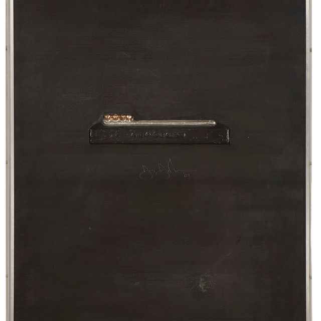 Jasper Johns — Критик улыбается со свинцовых рельефов