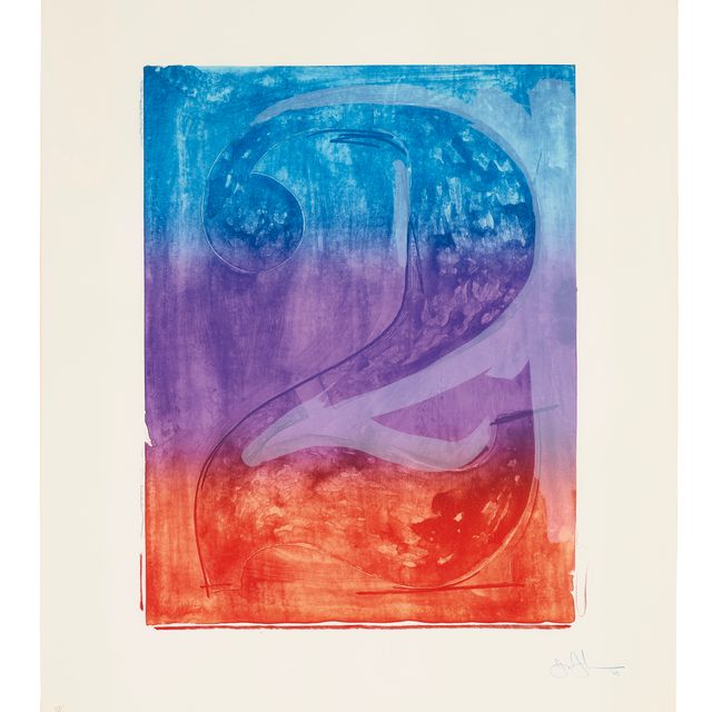 Jasper Johns — Рисунок 2, из серии цветных цифр