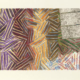Jasper Johns — Между часами и кроватью (U.L.A.E. 246)