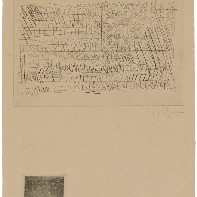 Jasper Johns — Одна пластина (флаг), из: 1-й гравюры