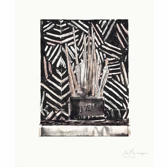 Jasper Johns — Саварин 5 (Труп и зеркало)