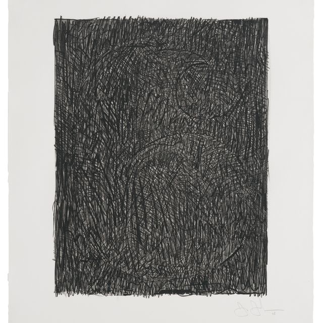 Jasper Johns — Рисунок 6, из серии черных цифр