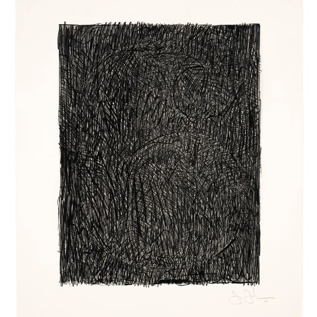 Jasper Johns — Рисунок 6, из серии черных цифр