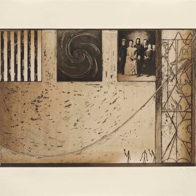 Jasper Johns — Без названия (Семейное фото в черном цвете)