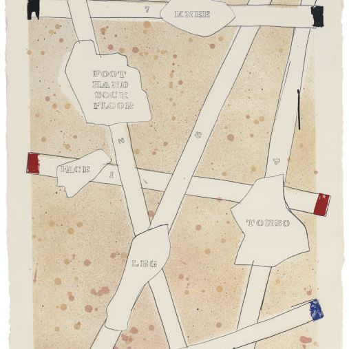 Jasper Johns — Набросок из книги "Без названия I", по слепкам из книги "Без названия" (ULAE 130)