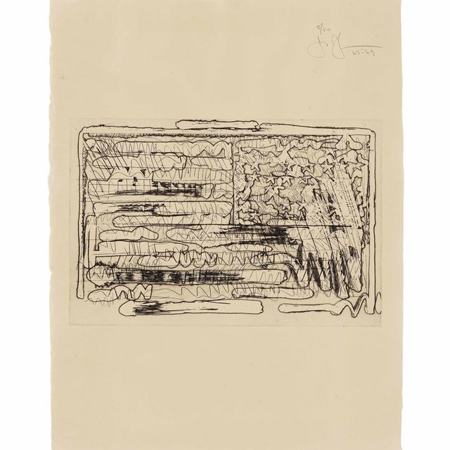Jasper Johns — 1-я гравюра, 2-е состояние: один оттиск