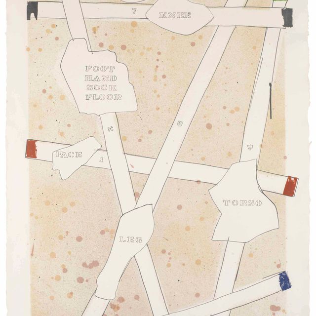 Jasper Johns — Набросок из "Без названия я", по слепкам из "Без названия я".