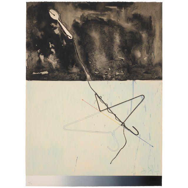 Jasper Johns — Вешалка для одежды и ложка, из фрагмента - в зависимости от того, что