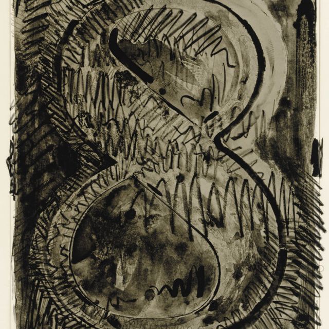 Jasper Johns — Рисунок 8, из серии черных цифр (ULAE 52)