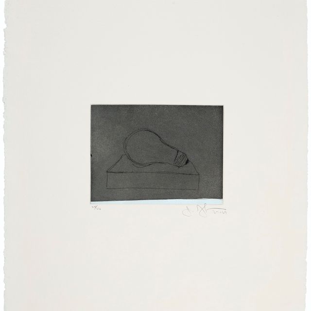 Jasper Johns — Электрическая лампочка, с 1-й гравюры, 2-е состояние