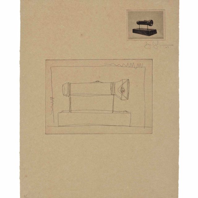 Jasper Johns — 1-я гравюра: одна пластина [фонарик] (см. ULAE 43)