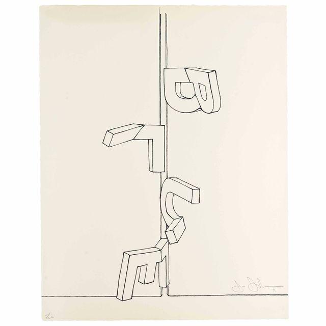 Jasper Johns — Изогнутый синий (Поле 143; Универсальные художественные издания с ограниченным тиражом 97)