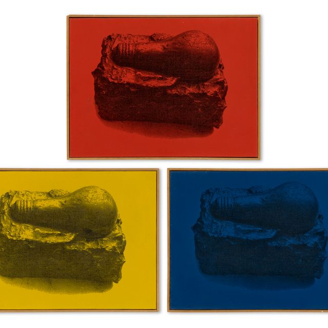 Jasper Johns — (i) Джаспер Джонс, "Электрическая лампочка", 1958 (красный) (ii) Джаспер Джонс, "Электрическая лампочка", 1958 (желтый) (iii) Джаспер Джонс, "Электрическая лампочка", 1958 (синий)