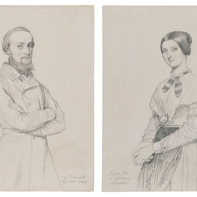 Jean Dominique Ingres — Портрет Мари Маркотт и портрет ее мужа Александра Лежентиля