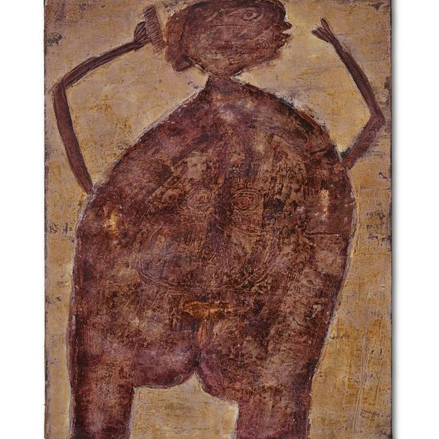 Jean Dubuffet — Девушка в пеньюаре