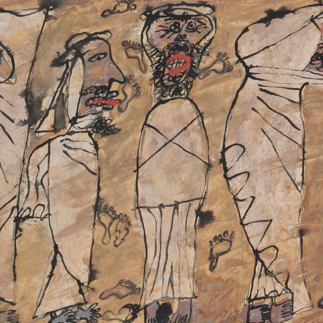 Jean Dubuffet — Четыре арабеса, следы танца соболя