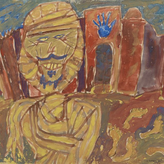 Jean Dubuffet — Арабский девант-ла-Вилль (авек-мен-сюр-ла-порт)