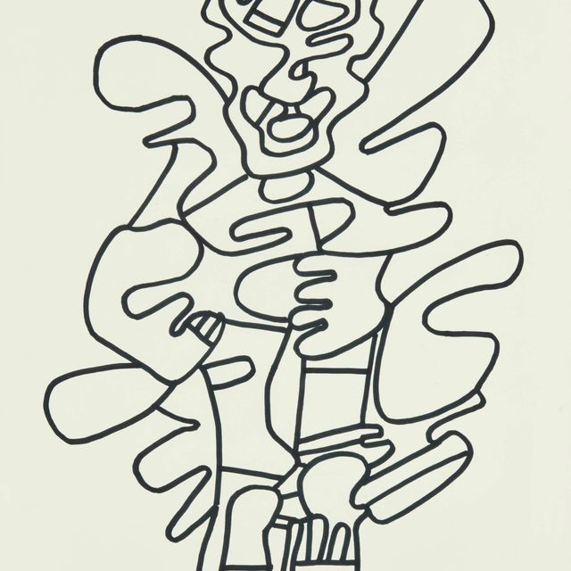 Jean Dubuffet — Персонажный костюм (проект программы базара Кукук, музей Гуггенхайма в Нью-Йорке)